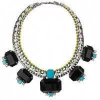 Premium Neon Yellow Thread Statement Choker Necklace